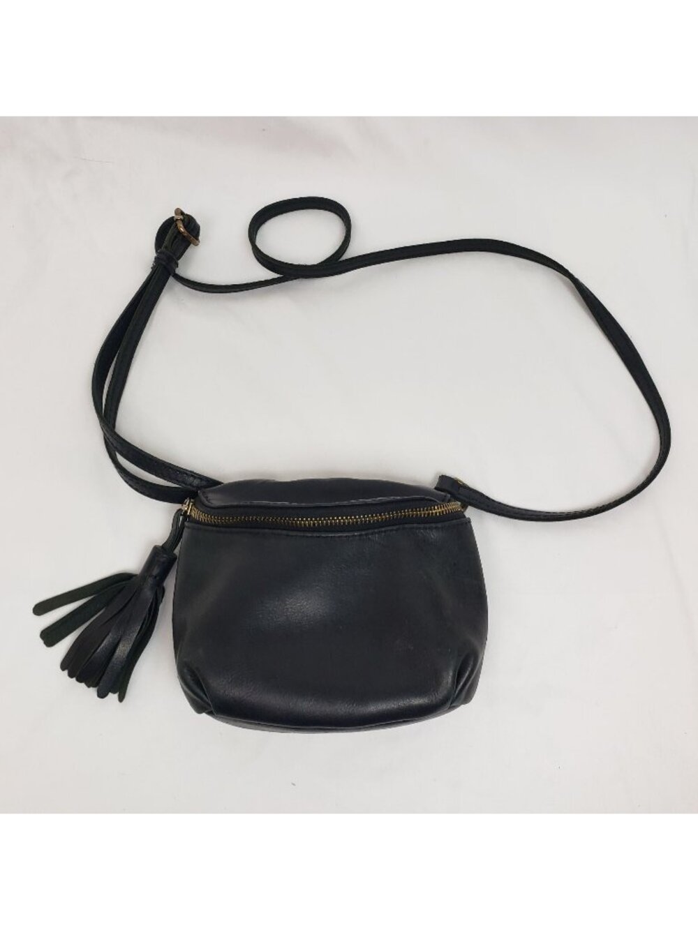 American Eagle Black Genuine Italian Leather Mini Small Crossbody Bag Boho Y2K